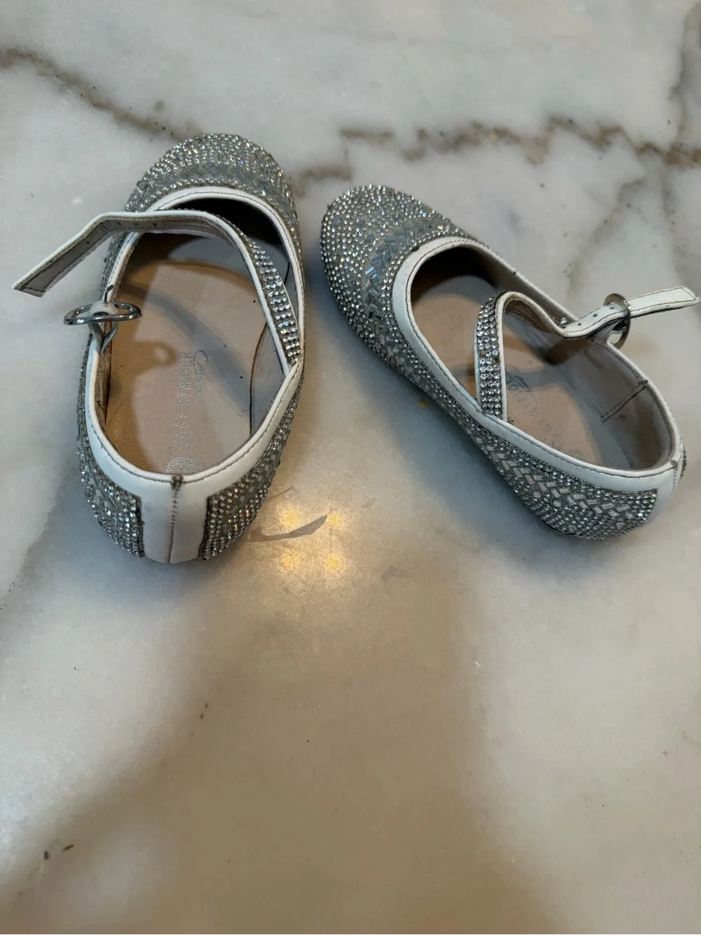 Stride Rite Silver Sparkle Mary Jane Dress Shoes